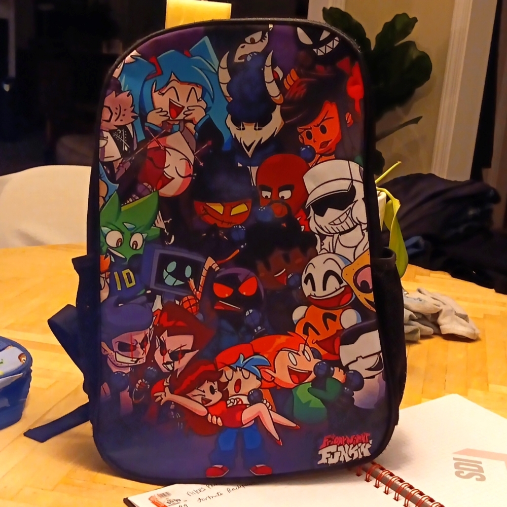 Friday Night Funkin Backpack Teens 2 Pcs Set School Bags Bookbags Pen Bags Girls
